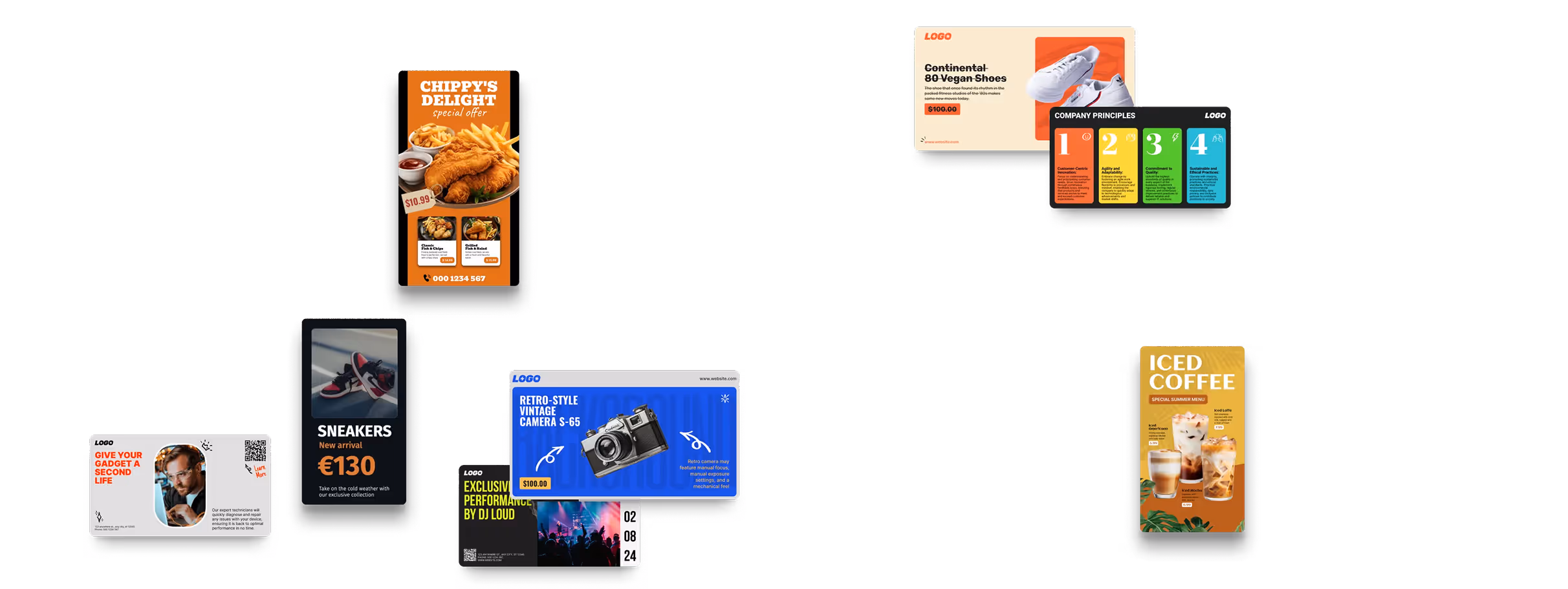 Modelos do AI Wizard para digital signage