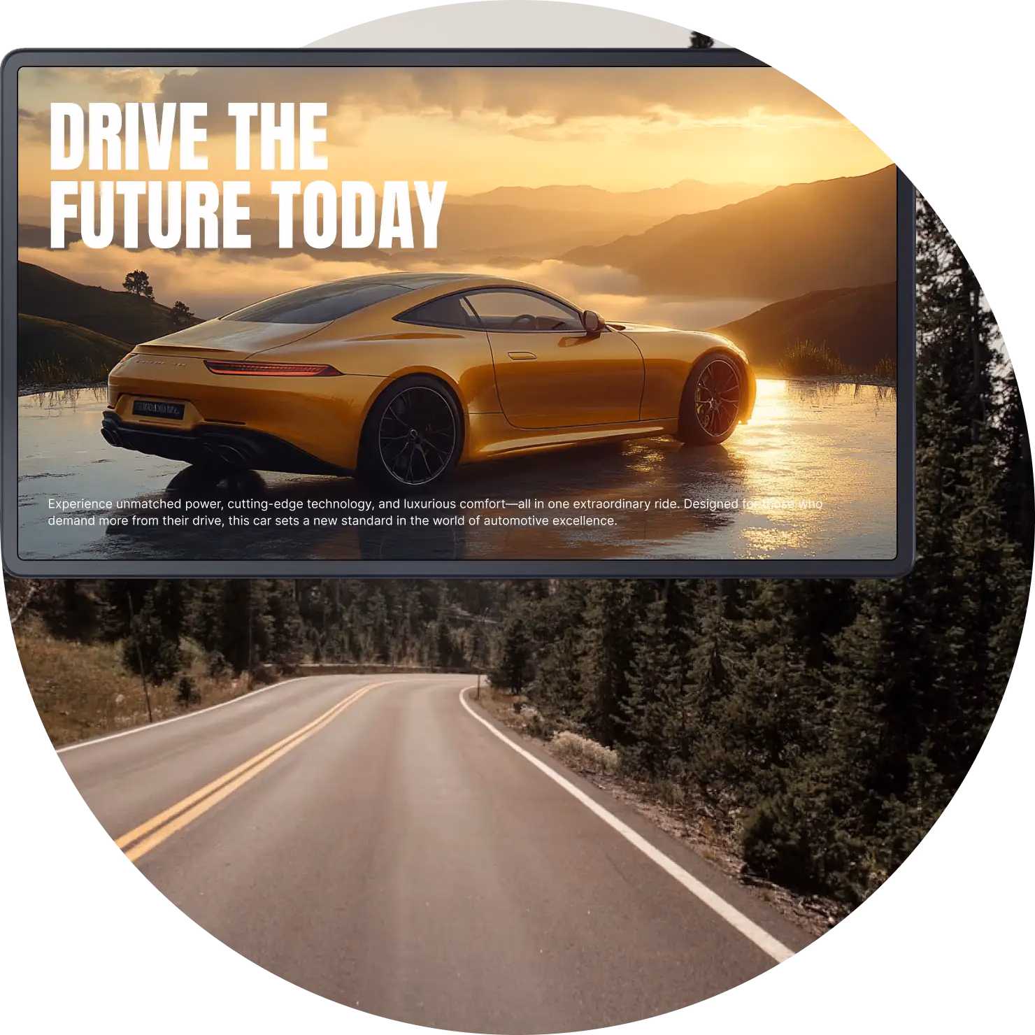 Drive the Future Today宣传内容,展示在经销商停车场屏幕上