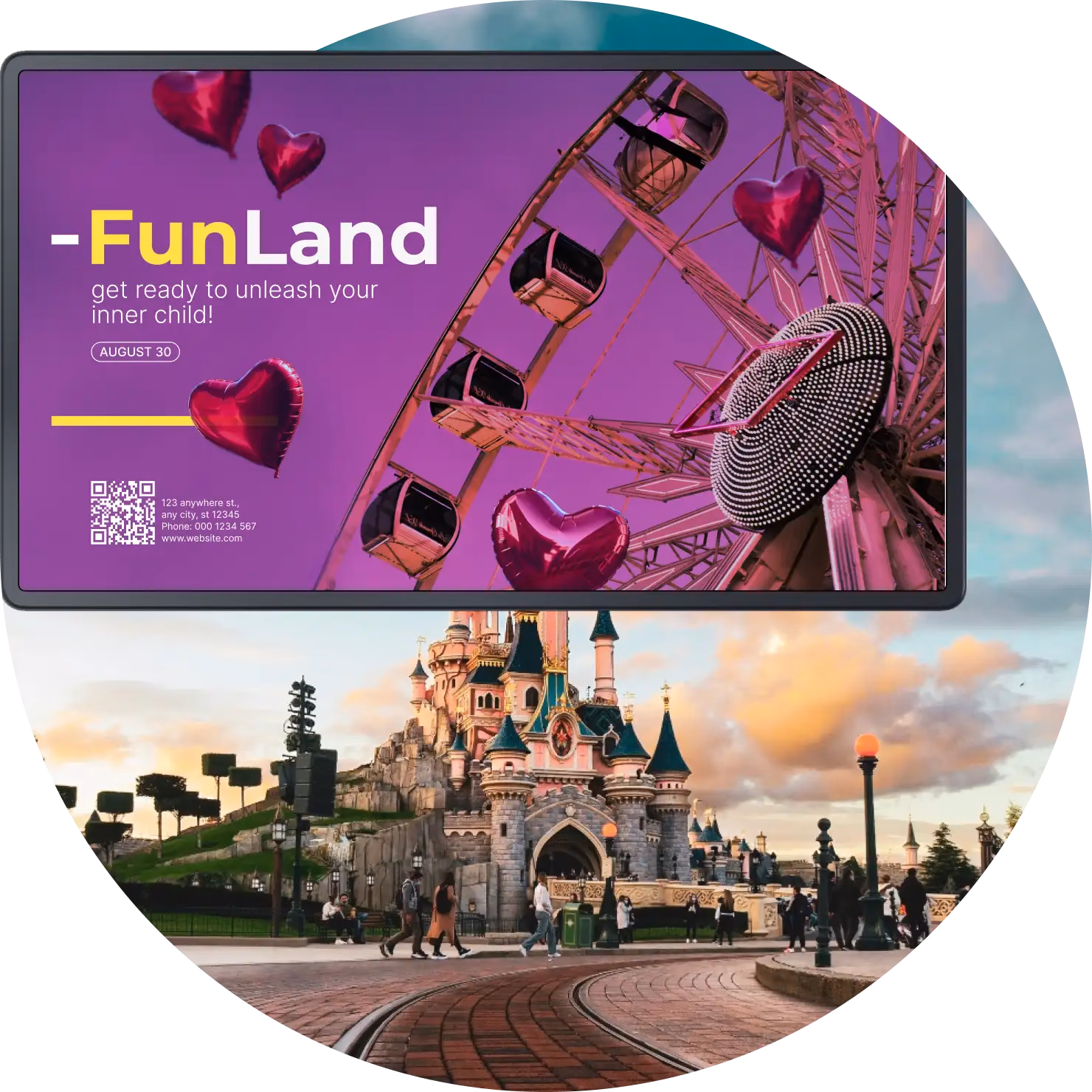 FunLand游乐园促销屏幕