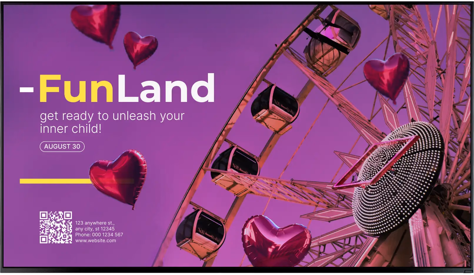 FunLand游乐园促销屏幕