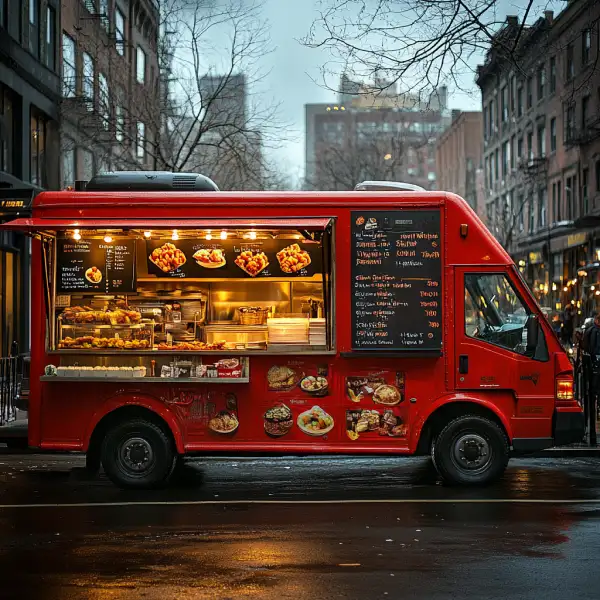 Sinalização digital para cardápios digitais, food truck