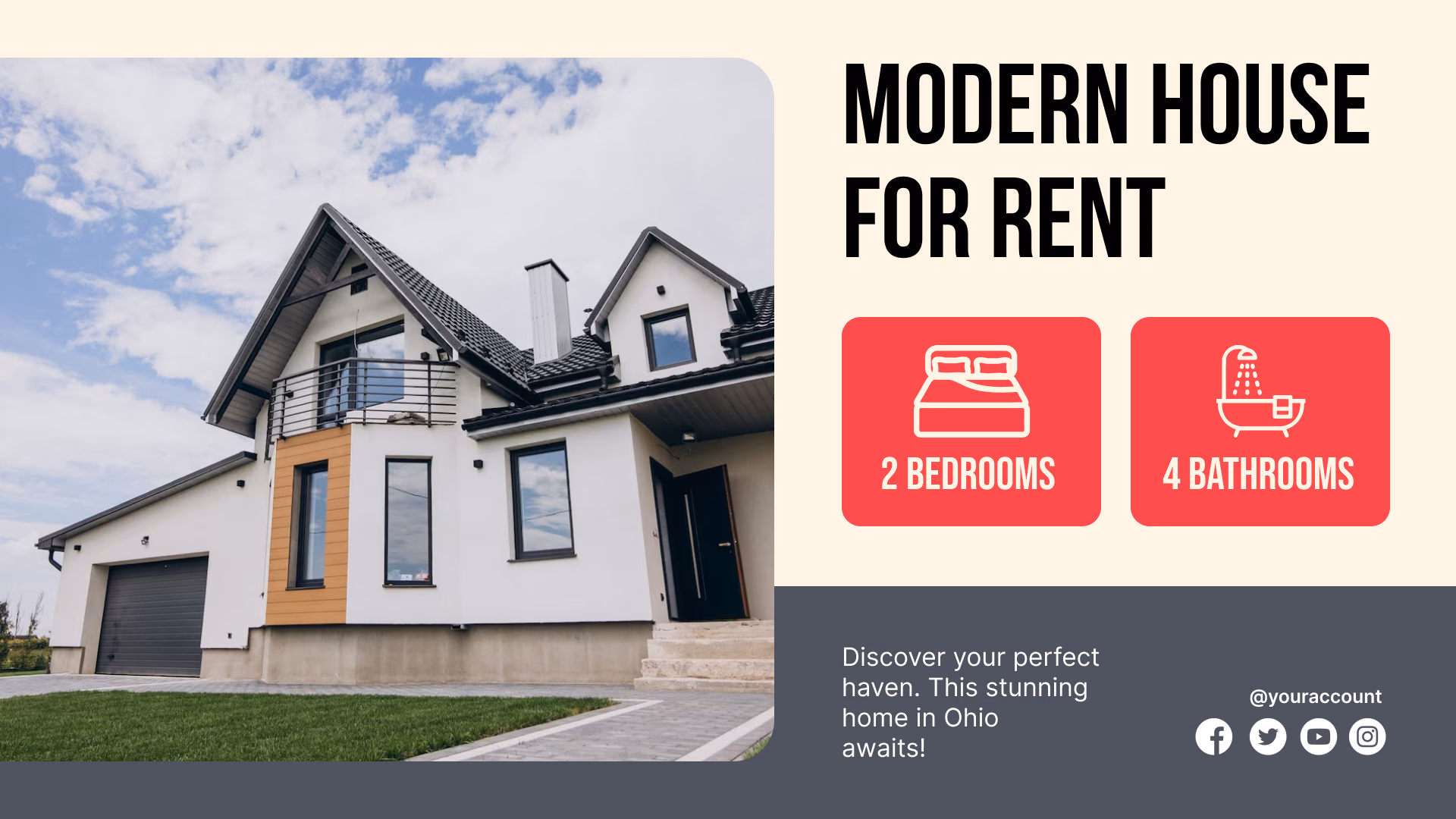 Карточка объекта «Modern House for Rent»